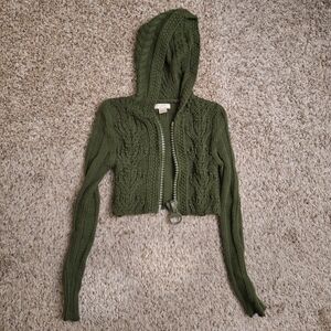 Arizona Jean Company Olive Knit Sweater Jacket